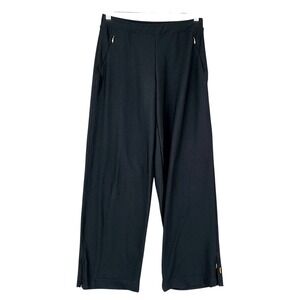 Lucy Wide Leg Yoga Pants S Short Womens Black Zipper Pockets Athleisure Running